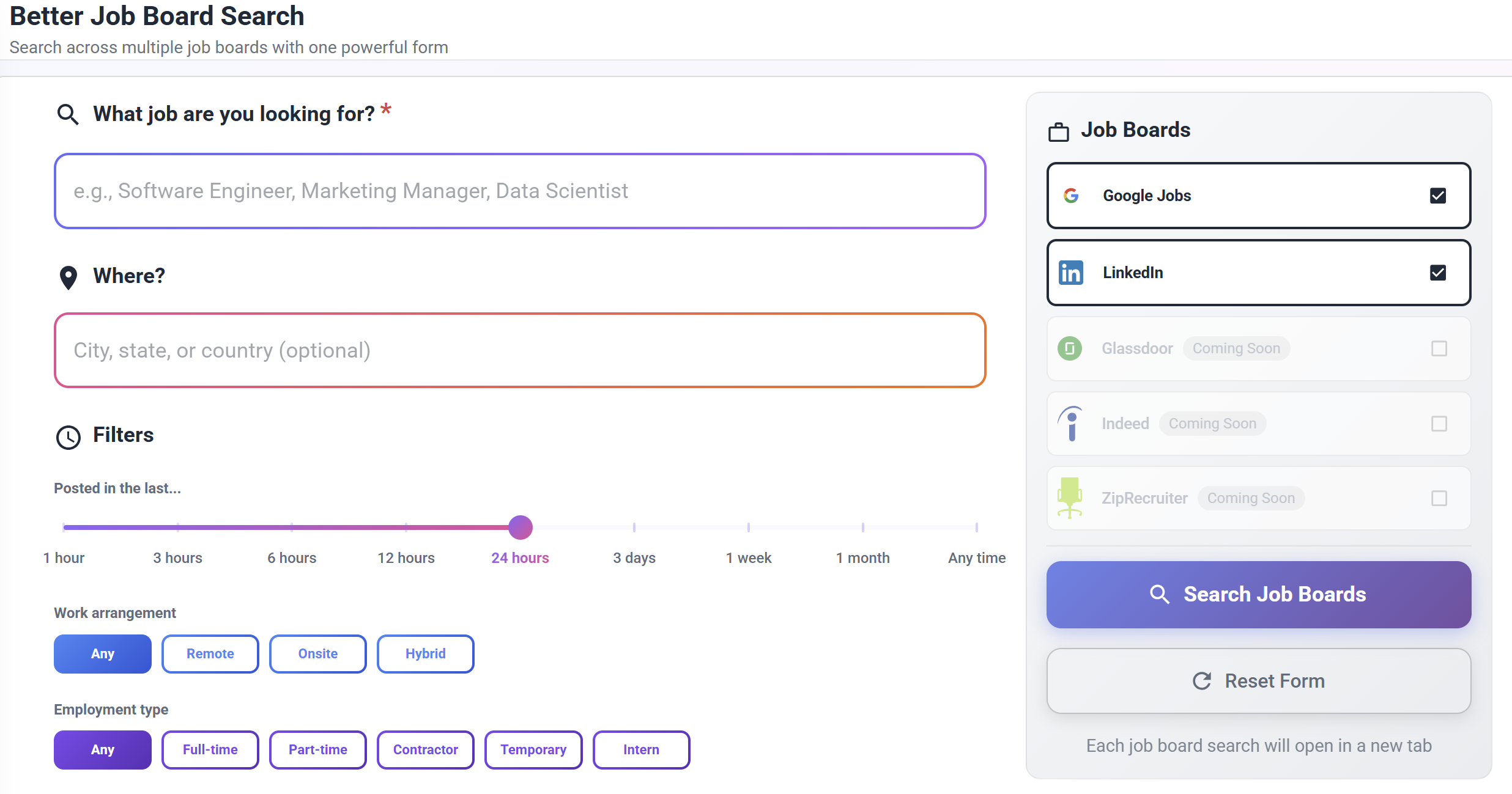 AI job search tools for resumes, interviews, and applications product screenshot