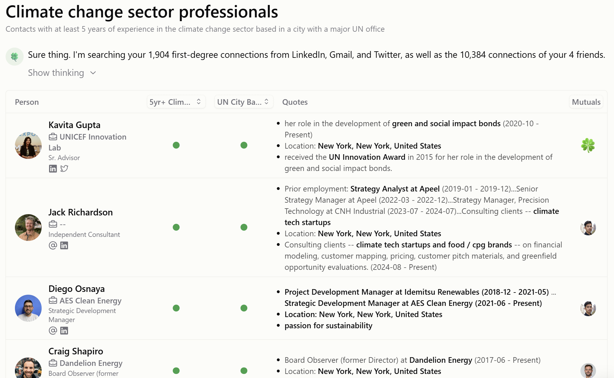 Coffee chat prep for networking conversations product screenshot