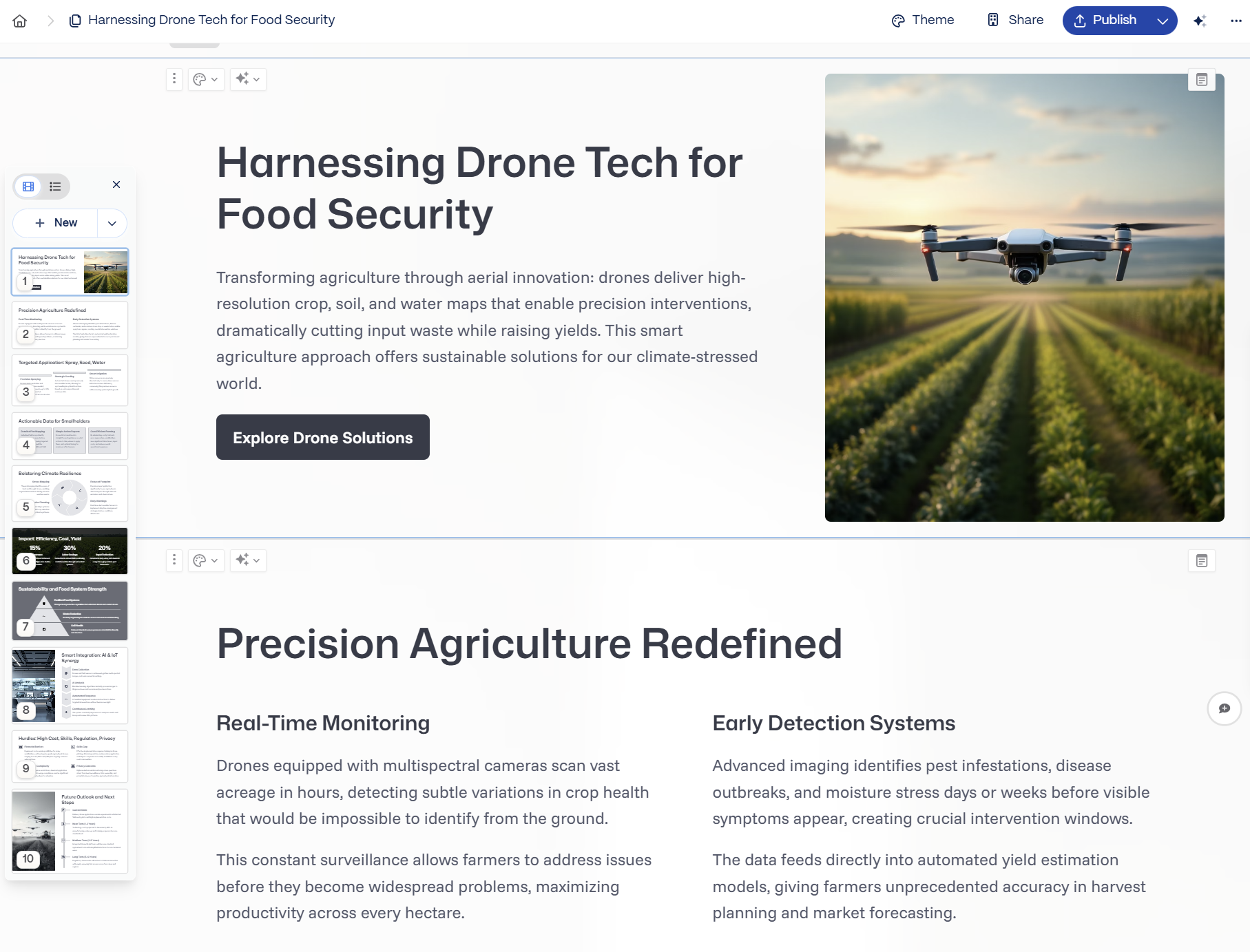 Gamma presentation example
